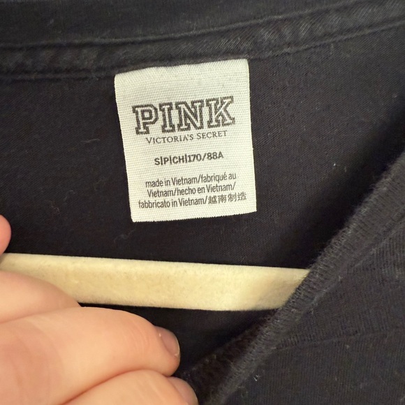 PINK Victoria's Secret Black Tee - Picture 3 of 4
